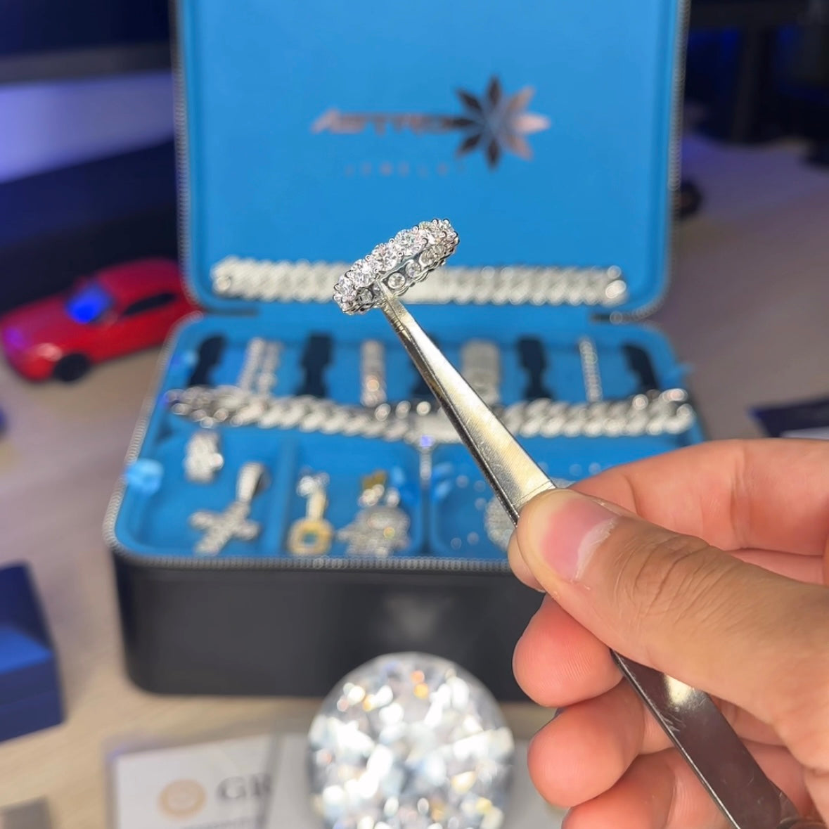 2-5MM Moissanite Eternity Band 925 Silver